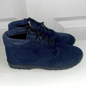 Green Ease Vintage Women’s Navy Blue Suede Lace-up Winter Boots size 6AA w/Box
